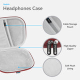Geekria Shield Headphones Case Compatible with Sony WH-CH520/CH510, AKG Y50BT, JBL Tune 510BT, Replacement Hard Shell Travel Carrying Bag with Cable Storage (Red)