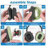 Geekria Silicone Earpad Covers Compatible With AirPods Max, Earpad Protector / Earphone Covers / Earpad Cushion / Ear Pad Covers / Headphone Covers, Easy Installation No Tool Needed (Green)