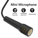 Geekria Mini Microphone, Mic Microphone for Singing, Mini Karaoke Microphone, Space-Saving, 3.5MM Audio Connector, Suitable for Laptops, Mobile Devices. (Black)