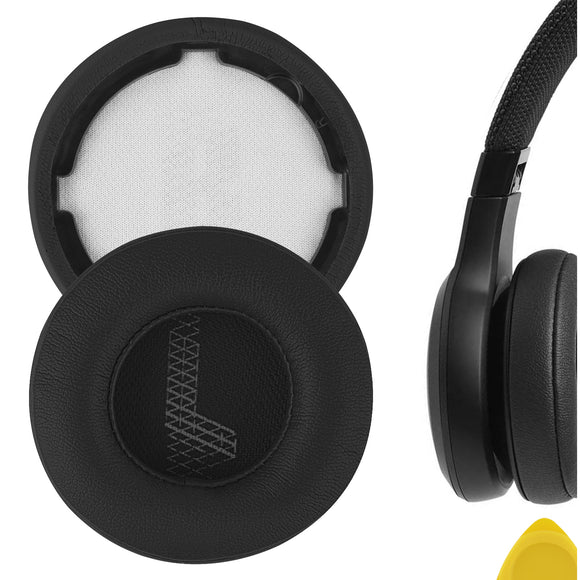 Geekria QuickFit Replacement Ear Pads for JBL LIVE 400BT Headphones Ear Cushions, Headset Earpads, Ear Cups Cover Repair Parts (Black)