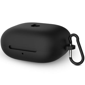 Geekria Silicone Case Cover Compatible with Powerbeats Pro 2 True Wireless Earbuds, Protective Earphones Skin Cover with Keychain Hook, Charging Port Accessible (Black)