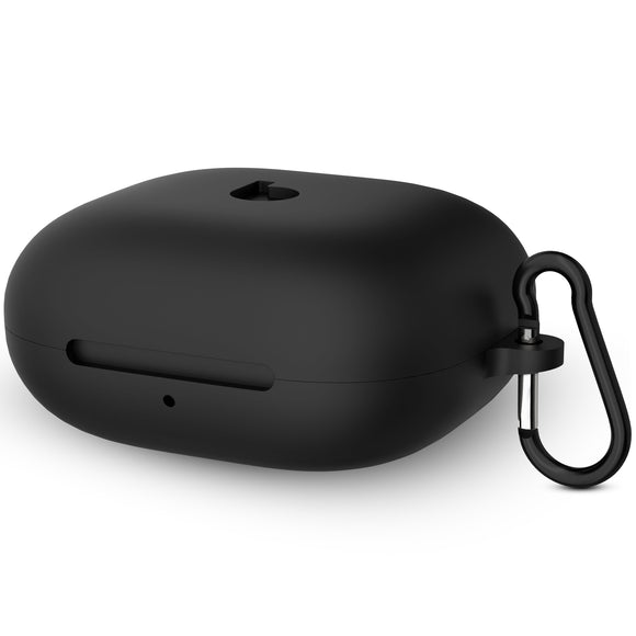 Geekria Silicone Case Cover Compatible with Powerbeats Pro 2 True Wireless Earbuds, Protective Earphones Skin Cover with Keychain Hook, Charging Port Accessible (Black)