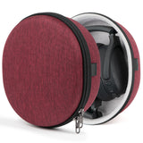 Geekria Shield Headphones Case Compatible with Skullcandy Crusher EVO/ANC 2/360, Hesh 3 and More, Replacement Hard Shell Travel Carrying Bag with Cable Storage (Deep Red)
