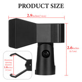 Geekria for Creators Universal Microphone Clip Holder, Adjustable Mic Mount with 5/8" Male to 3/8" Female Screw Adapter, Compatible with Shure SM57, SM58, SM58S (Black / 2 Pack)
