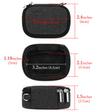 Geekria Earbuds Carrying Pouch Compatible with Bowers&Wilkins Pi8, Pi7 S2, Pi5 S2 Case Cover, Replacement Protective Earplugs Travel Bag with Cable Storage (Dark Grey)