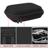 Geekria Shield Earbuds Case Compatible with Tribit MoveBuds H1 Wireless Bluetooth Earbuds, Replacement Hard Shell Travel Carrying Bag with Cable Storage (Black)