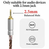 Geekria Apollo Single Crystal Copper Upgrade Audio Cable Compatible with Sennheiser HD 600S2 660S 600 650 6XX, 2.5mm Replacement Headphones Cord for Hi-Resolution, HiFi Headset (5 ft/1.5 m)