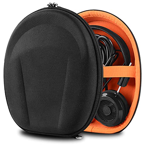 Geekria Shield Case Compatible with Grado GW100x, SR325i, SR325e, SR325, SR225i, SR225e, SR225, SR125i, SR125 Case, Replacement Protective Hard Shell Travel Carrying Bag with Cable Storage (Black)