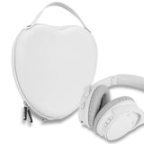Geekria NOVA Headphones Case for Lay Flat On-Ear/Over-Ear Headphones, Replacement Hard Shell Travel Carrying Bag with Cable Storage, Compatible with BOSE QCUltra, Sony, JBL, B&W Headsets (White)