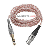 Geekria Apollo Silver-Plated Upgrade Audio Cable Compatible with Beyerdynamic DT 900 PRO X, DT 770 PRO X, 6.35mm/3.5mm Replacement Headphones Cord for Desktop Amplifier (9.4ft / 3m)