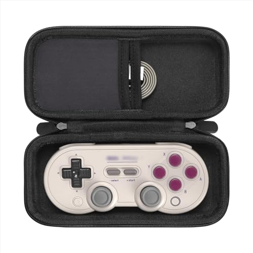 Geekria Game Controller Case Compatible with RunSnail 8Bitdo SN30 Pro SF30 Pro Gamecube Controller Hard Shell Storage Travel Case