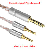Geekria Apollo 4.4mm Balanced Male to Dual 2.5mm Male Headphone Upgrade Cable Compatible with HIFIMAN HE400S, HE-400i, HE560, HE350, HE1000 V2, 4-Core 6NOCC Copper Wire (4.9FT / 1.5M)