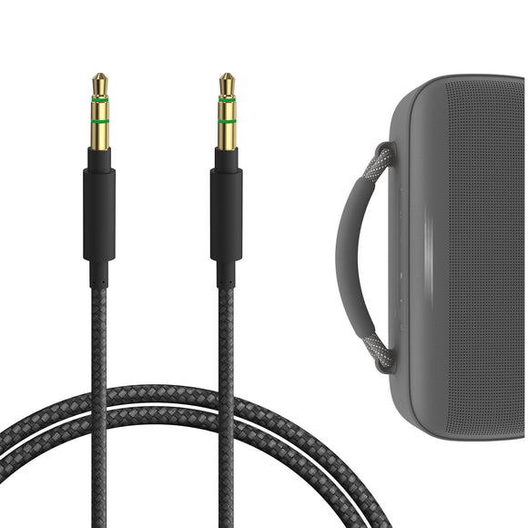 Geekria Audio Cable Compatible with Bose SoundLink Max, SoundLink Revolve+, JBL GO2, Clip 3, Charge4 Bluetooth Speaker Cable, 1/8