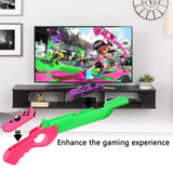 Geekria Game Gun Compatible with Nintendo Switch/OLED Joy-Cons Grip, Fit for Splatoon, Resident Evil, Juarez, Sniper Elite, Wolfenstein, Hunting Simulator Type Shooting Gaming Accessories