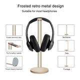 Geekria Aluminum Alloy Headphone Holder for Over-Ear Headphones, Gaming Headset Holder, Desk Display Hanger with Solid Heavy Base, Compatible with Bose, Sony, AKG, ATH, JBL (Champagne Gold)