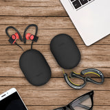 Geekria Earbuds Silicone Case Compatible with Beats PowerBeats, Jabra Sport Pace, SoundSport, In-Ear, Earbud Protection Squeeze Pouch / Pocket Soft Earphone Storage Bag (Black, Size M, 2 Packs)