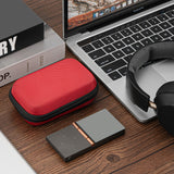 Geekria Headphone Amplifier Player UltraShell Case Compatible with FiiO M6/M7/M3K/E10K, Protective Carrying Bag with Room for Parts (Red)