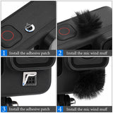 Geekria for Creators Camera Mic Wind Muff Compatible with GoPro Hero 13, 12, 11, 10, 9, 8 Action Camera, Dead Cat Windscreen Microphone Cover for Hero Series (Black)