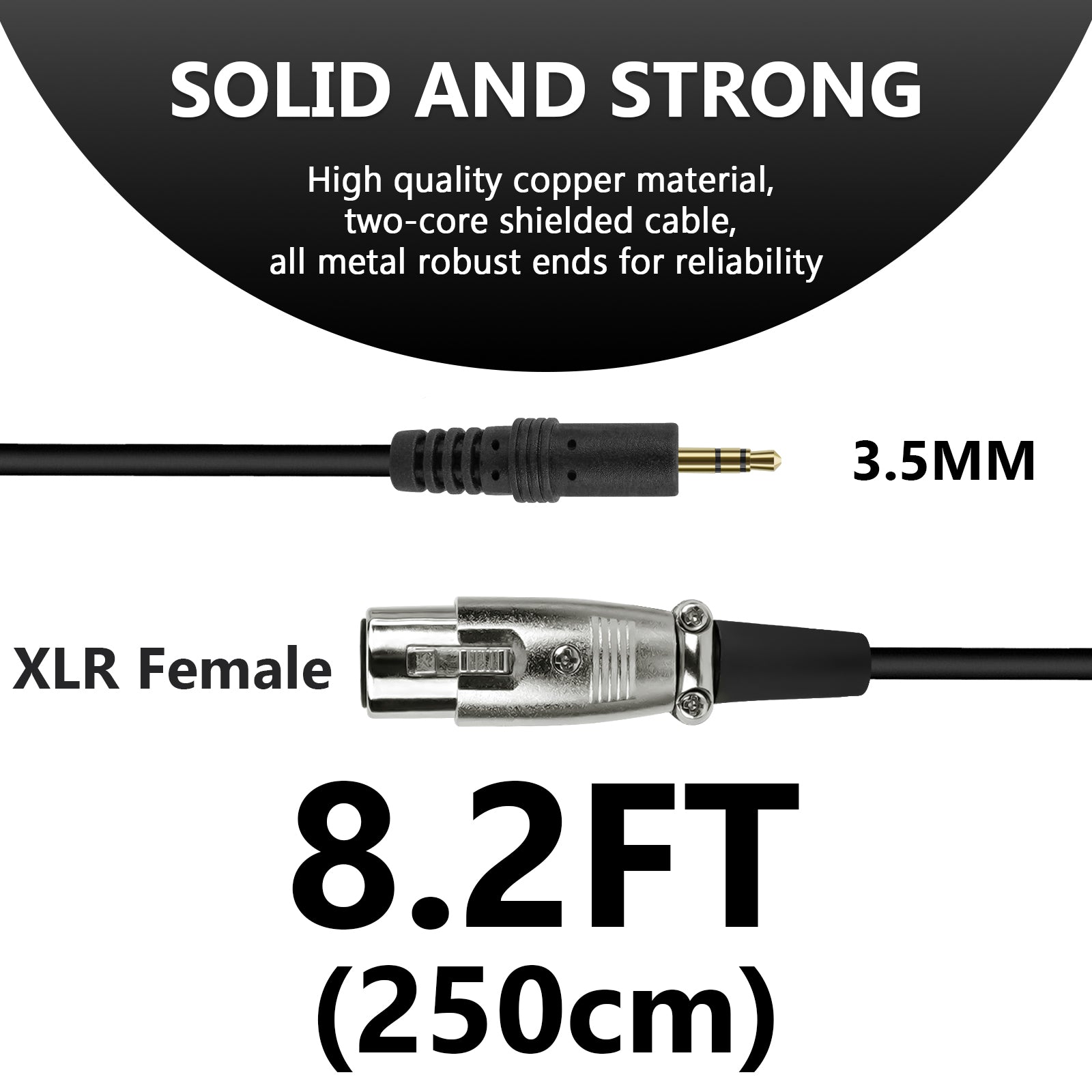 Geekria For Creators Micro USB To Lightning Microphone Cable 3.3 Ft / 100 CM, Compatible With Shure MV7, MV88+, MV5, MV51, MVi