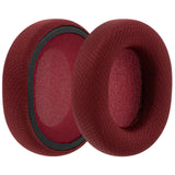 Geekria Mesh Fabric Replacement Ear Pads Compatible with SteelSeries Arctis 1, 1 Wireless, 3, 5, 7, 7 Wireless, 7+, 7P, 7P+, 7X, 7X+, 9, 9X, Pro, Prime, Repair Parts (Dark red)