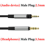 Geekria Audio Cable Compatible with ATH-M50x/M40x/M50/M60x/M40/M70x Headphones, 2.5mm to 3.5mm Braided Nylon Replacement Stereo Cord (4 ft / 1.2 m)