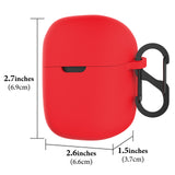 Geekria for Creators Microphone Case Cover Compatible with JBL Quantum Stream Wireless, Mic Silicone Protective Case Skin, Soft Microphone Travel Charging Case Sleeve (Red)