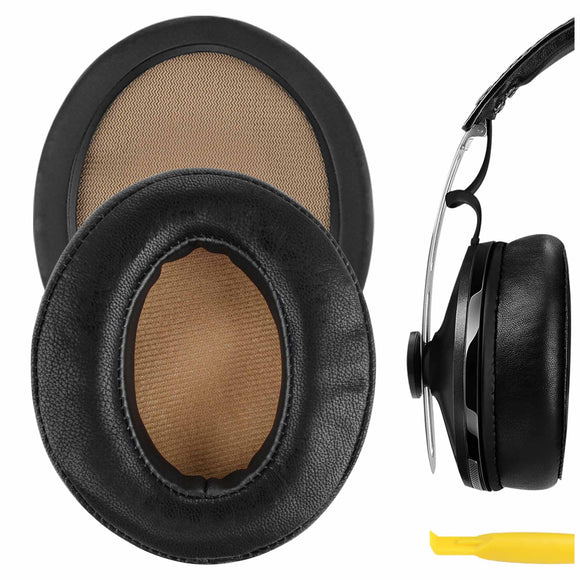 Geekria QuickFit Replacement Ear Pads for Sennheiser Momentum 2.0 Over-Ear Headphones Ear Cushions, Headset Earpads, Ear Cups Cover Repair Parts (Black)