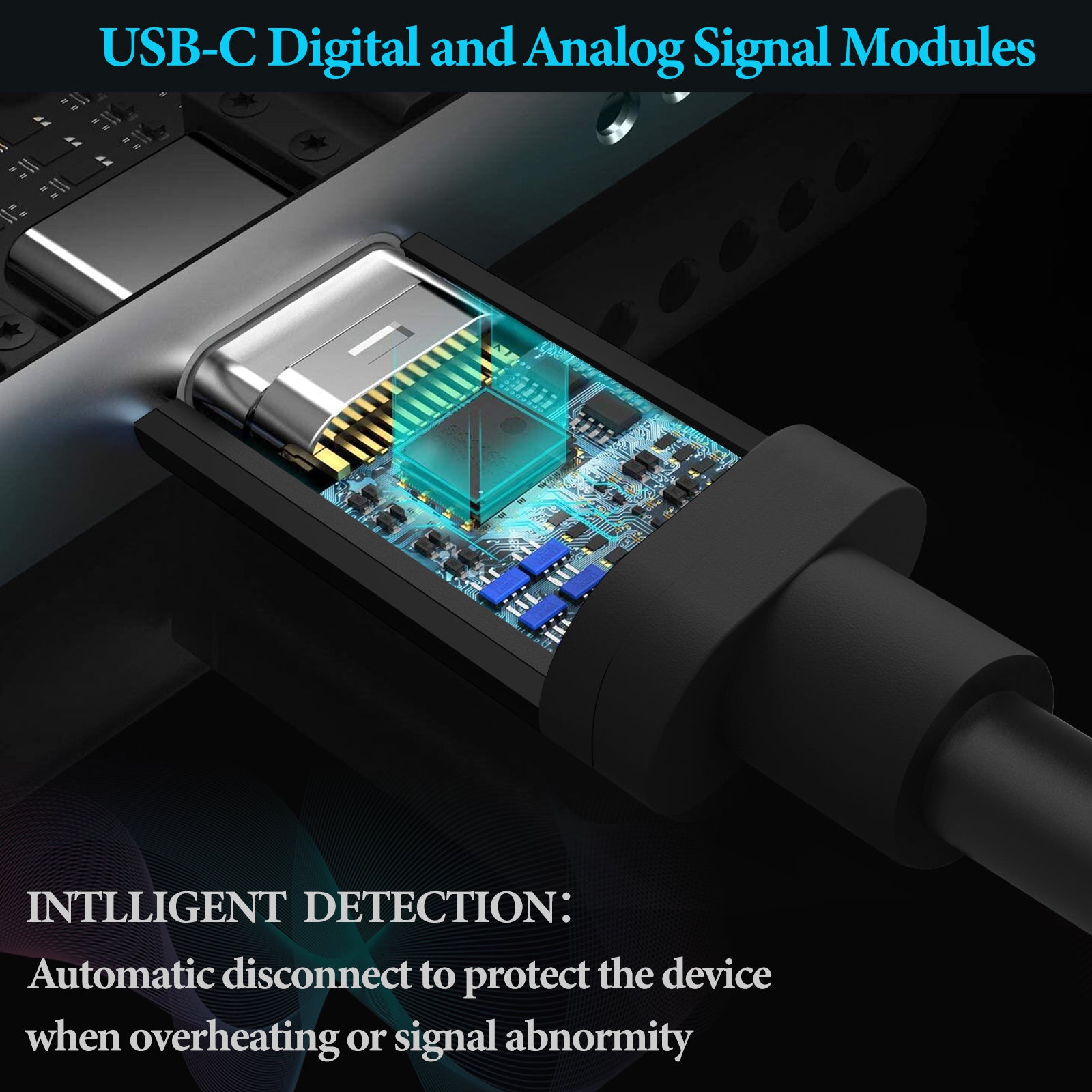 Geekria USB-C Digital to Audio Cable with Mic Compatible