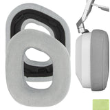 Geekria Comfort Micro Suede Replacement Ear Pads for Corsair HS80 Max/ HS80 USB Wired/ HS80 RGB Wireless Gaming Headphones Cushions, Repair Parts (Extra Thick/Grey)