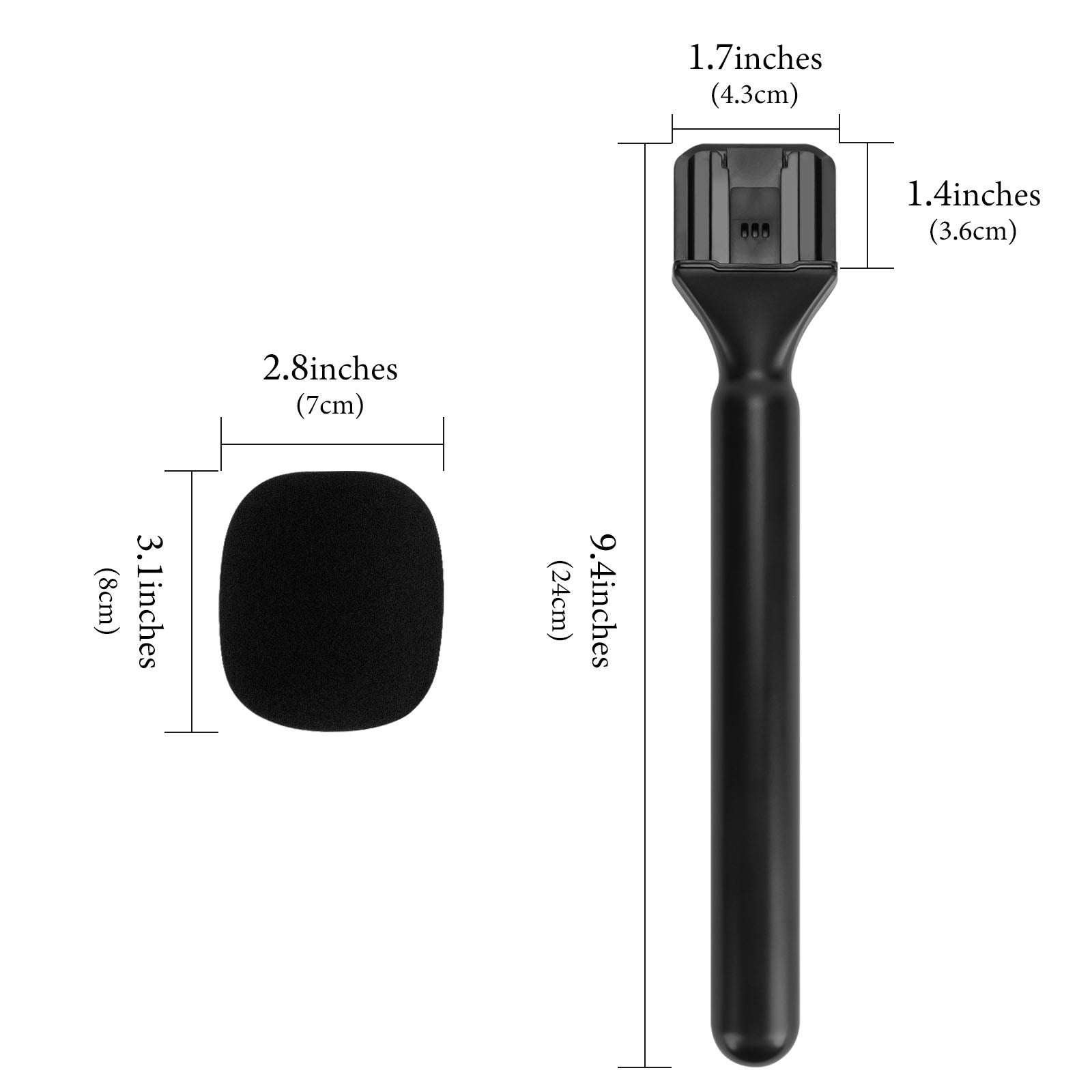 Handheld Mic Adapter For Rode Wireless GO II - Interview Microphone Holder With Windscreen