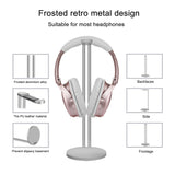 Geekria Aluminum Alloy Headphones Stand for Over-Ear Headphones, Gaming Headset Holder, Desk Display Headphone Hanger with Solid Heavy Base, Compatible with Beats, Sennheiser (Matt Silver)