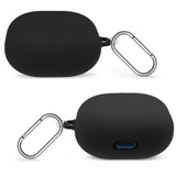 Geekria Silicone Case Cover Compatible with Anker Soundcore Liberty Air 2 Pro True Wireless Earbuds Protective Charger Carrying Case, Wireless Earphones Skin Cover with Keychain Hook (Black)