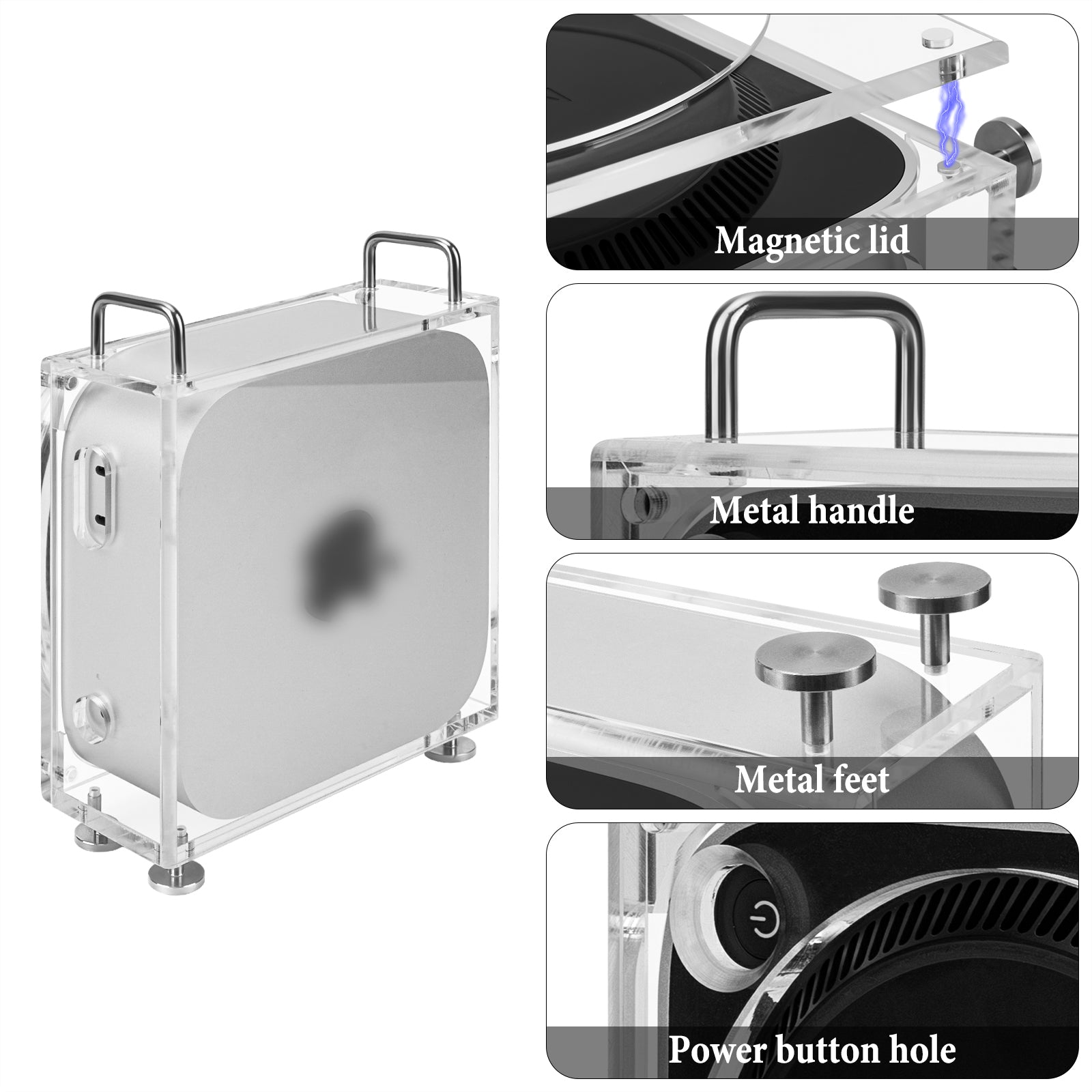 Geekria Computer Chassis Stand, Clear Acrylic Chassis Case, Compatible
