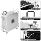 Geekria Computer Chassis Stand, Clear Acrylic Chassis Case, Compatible with Apple 2024 Mac Mini Desktop Computer, Apple 2024 Mac Mini M4 / 2024 Mac Mini M4 Pro Stand - Accessories (Transparent)