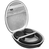 Geekria Shield Headphones Case Compatible with Bose QC Ultra, QC SE, QC45, QC35, QC3, QC2, QC15, AE 2i Headphones, Replacement Protective Hard Shell Travel Carrying Bag with Cable Storage (Black)