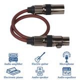 Geekria XLR Male to Female Plug Adapter, Conversion Audio/3Pin Balanced Cable, Compatible with Microphone, Audio Mixer Console, Interface, XLR Speaker (1 Feet / 1 Pack)