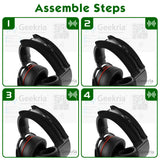 Geekria Earpads Suits Compatible with SONY MDR-10RBT MDR-10RNC MDR-10R Headphone Replacement Ear Pad + Headband Cover / Ear Cushion + Headband / Earpads Repair Parts + Headband Protector (Black)