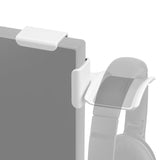 Geekria Clamp-On Headphone Holder for Monitor, Screen-Mount Gaming Headset Hanger Hook, Compatible with Sennheiser, Bose, Beats, Razer, HyperX, Sony Headphones (White)