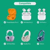 Geekria USB-C Earbuds Short Charging Cable for Beats Powerbeats Pro 2, AirPods 4/3, AirPods Pro 2, Studio Pro, Solo 4 - Fast Charging, Durable (1ft/30cm, 1 Pack)