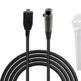 Geekria for Creators XLR Female to Type-C Microphone Cable 10 ft / 3 M, Compatible with FIFINE K688, AmpliGame AM8, Shure MV7, ATH ATR2100x-USB Balanced Mic Cord (Black)