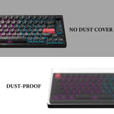 Geekria 75% 84-Key Knob Keyboard Dust Cover, Acrylic Keypads Cover, Compatible with Keychron Q1 HE / Max / Pro / V1 / V1 Max / AULA F75 Pro, F75 (Frosted)