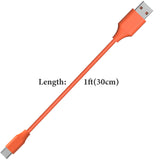 Geekria USB Speakers Short Charger Cable Compatible with JBL Flip 7/6, CHARGE 6/5, GO 4/3, Clip 5/4, USB-C/Type-C Replacement Power Charging Cord (1ft/30cm 2-Pack)