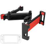 Geekria Car Headrest Mount Compatible with Nintendo Switch, OLED, Lite and Other Mini Tablets, Game Accessories Adjustable Universal Holder for Car Backseat (Red)