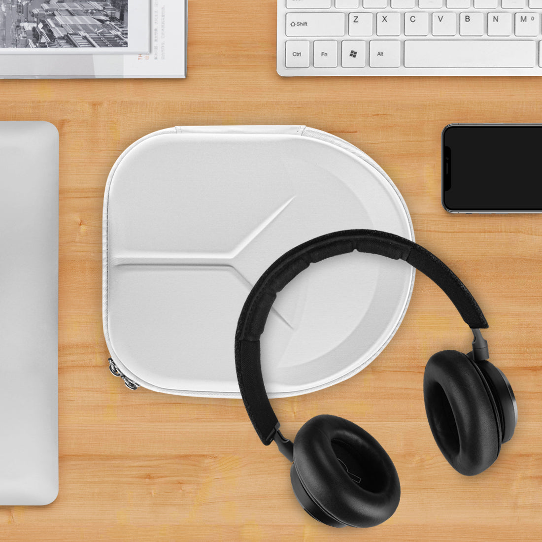 Geekria Shield Headphones Case Compatible with B&O Beoplay HX, H9i, H9