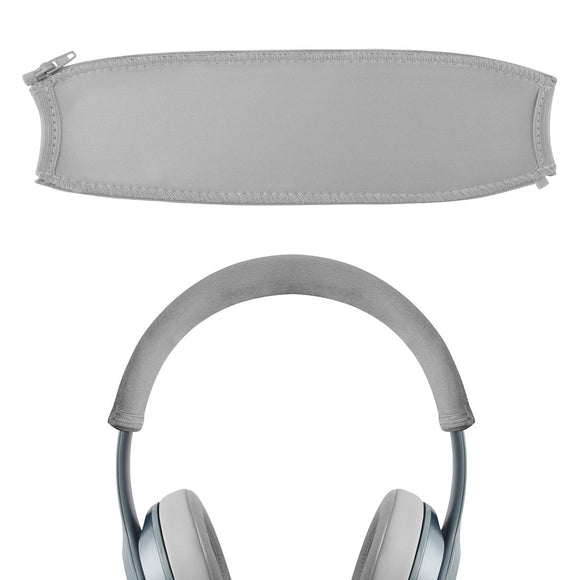 Geekria Flex Fabric Headband Cover Compatible with Beats Solo 3, Solo 2 Headphones, Head Cushion Pad Protector, Replacement Repair Part, Sweat Cover, Easy DIY Installation (Gray)