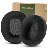 Geekria Comfort Velour Replacement Ear Pads for SONY MDR-7506/ V6/ V7, WH-CH700N/ 710N/ 720N, HyperX Cloud Alpha/ Alpha S/ II/ Flight/ Stinger/ Mix Headphones (Black)