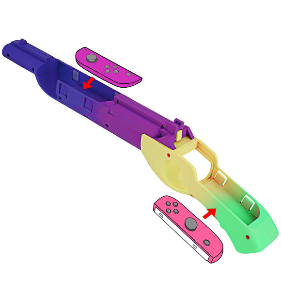 Geekria Game Gun Compatible with Nintendo Switch/OLED Joy-Cons Grip, F