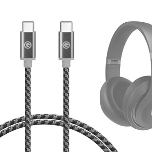 Geekria USB-C Audio Cable Compatible with Apple, Beats, Sennheiser, B&W, JBL, Razer, Audeze Headphones for Phones to Headphones (4 ft / 1.2 m)
