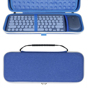 Geekria Hard Case Compatible with Pebble 2 Combo, Logitech K380/k380s Keyboard +M350/M350s Mouse, Protective Travel Bag for Keyboard and Pebble Mouse Combo (Blueberry)