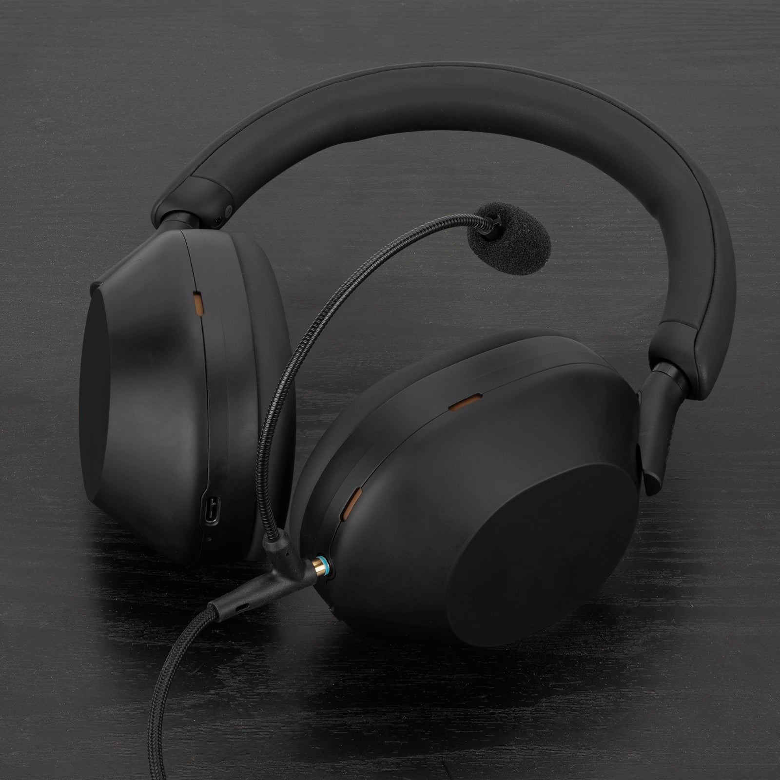 thumbnail image 2 of GEEKRIA Attachable Headphones Boom Microphone, Convert Your Loved Headphone Into Gaming Headset, Compatible With PCs, Gaming Consoles, Handheld Devices, Ideal For Gamers, Black 2 of 11